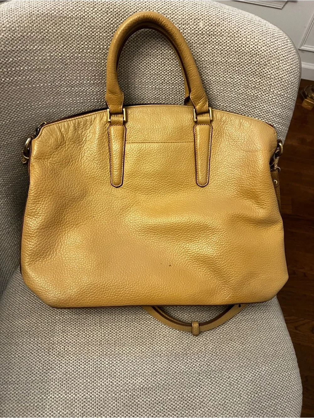 Brahmin Duxbury Satchel Leather Tote with Brown Trim